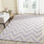 Tapis lavande / ivoire en laine touffeté à la main Sanyla-87785826