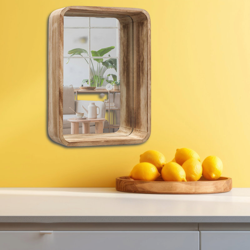 Rectangular Wood Framed Mirror