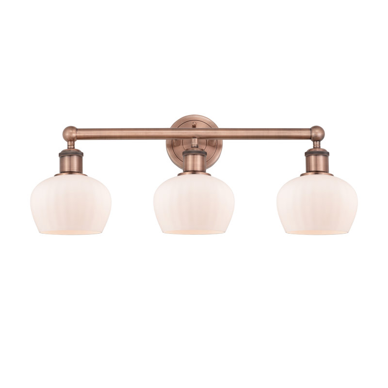 Noille 3 - Light Dimmable Vanity Light, Matte White, Antique Copper