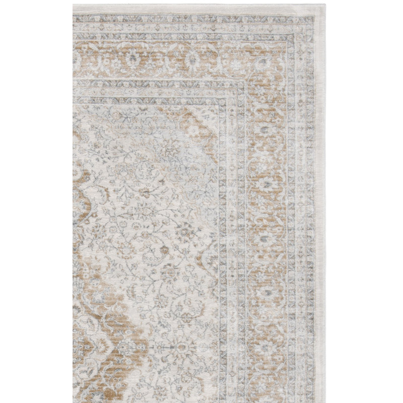 Delmer Performance Oriental Rug, Square 8'