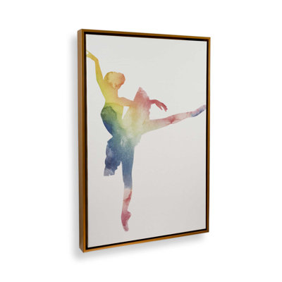 Silhouette arc-en-ciel aquarelle ballet I