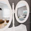 Ensemble de meuble-lavabo avec tabouret et miroir Highview-1287932418