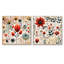Imrane - Ensemble de 2 collages carrés botaniques abstraits-101849609-101849610