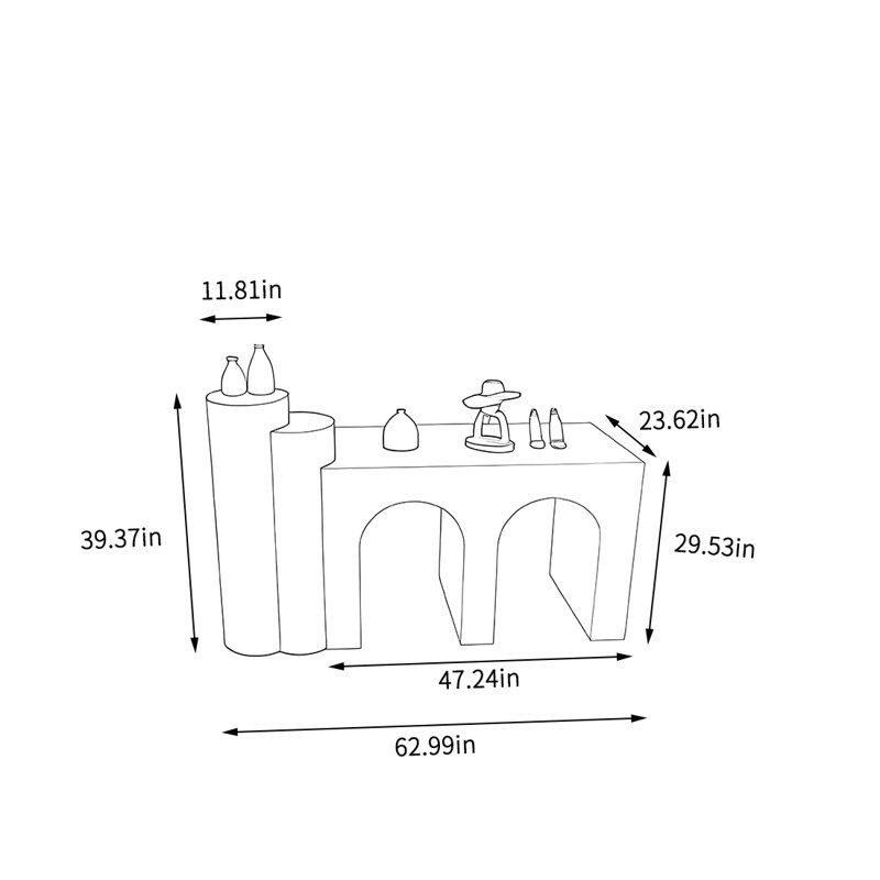 Table de présentation d'accessoires pour vêtements