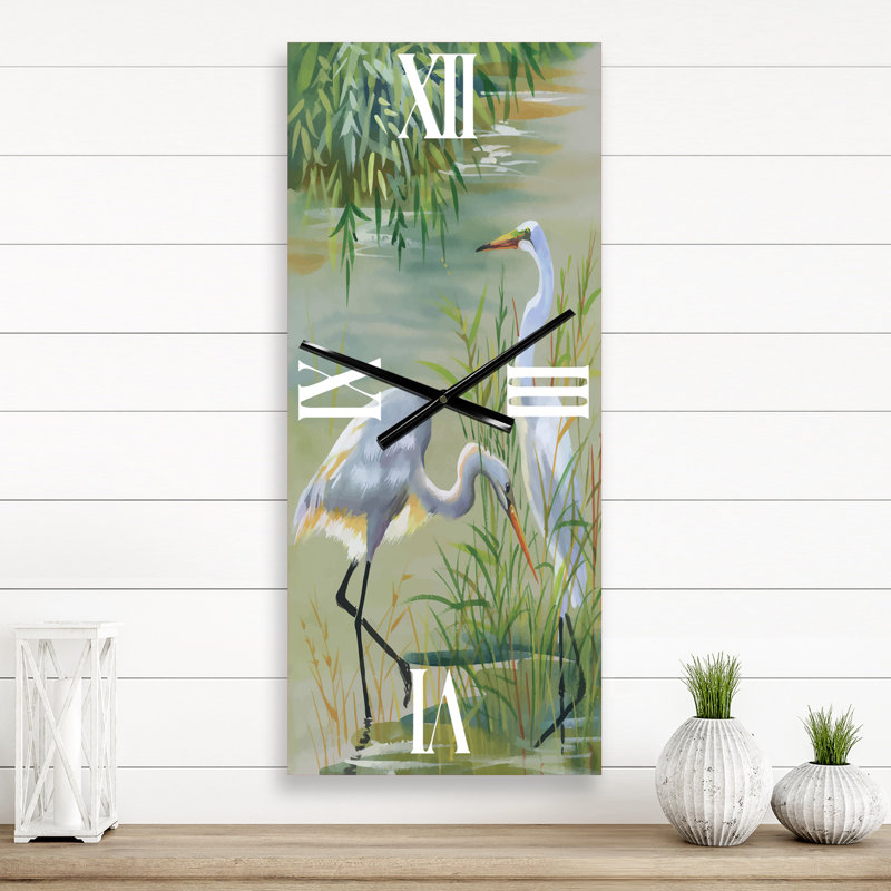 Horloge murale Heron Birds I, Grand