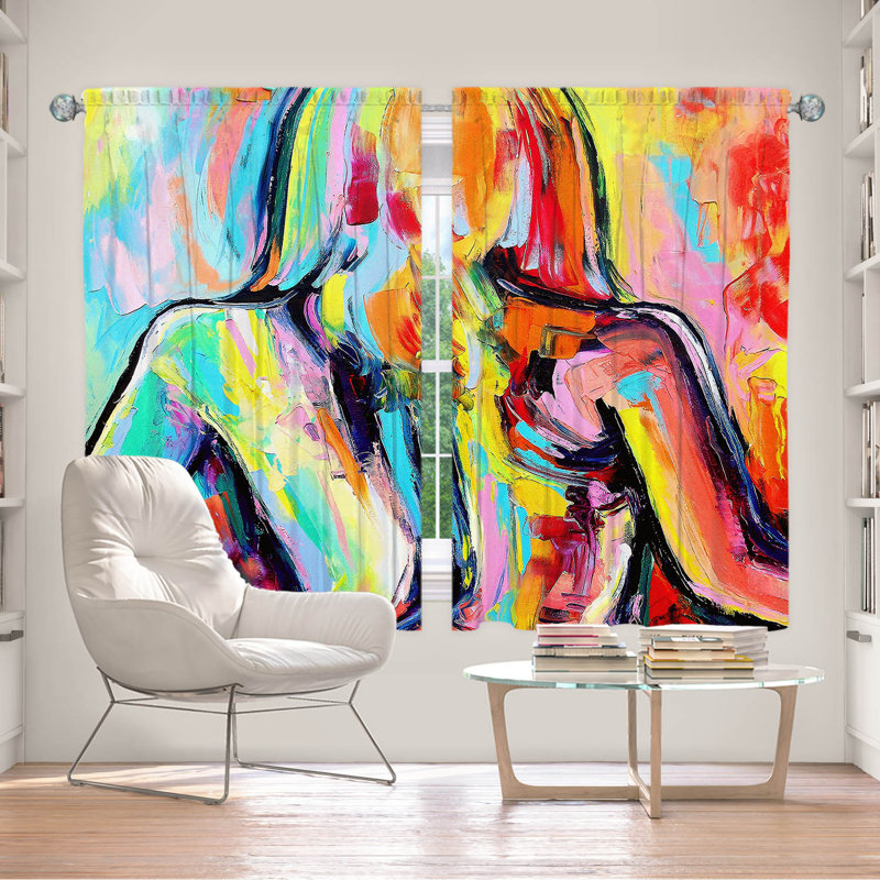 Room Darkening Curtain Pair, 40" W x 52" L