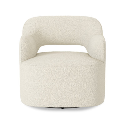 BLYTHE Swivel Armchair Chair with Ottoman