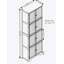 Armoire de rangement avec tablettes, buffet autoportant pour la cuisine
