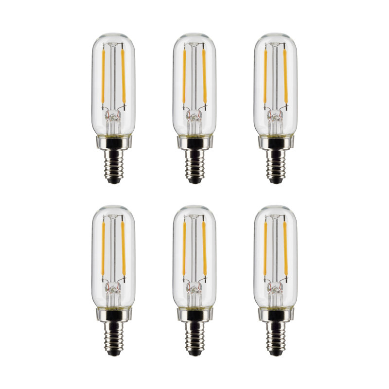 2.8 Watt, T6 LED, Dimmable Light Bulb, E12/Candelabra Base, 2700K
