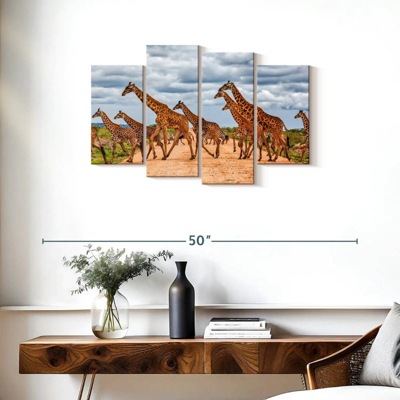 Brampt Giraffes Safari Animals, 22" H x 36" W