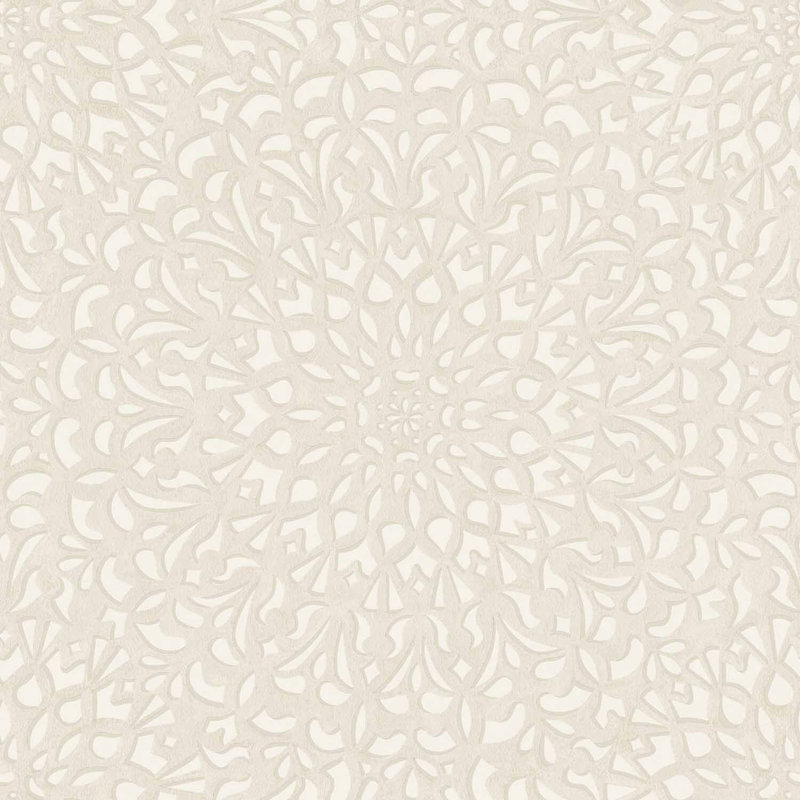 Damask Wallpaper Roll, Pearl/Parchment