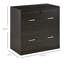 Classeur verrouillable pour bureau à domicile, 2 tiroirs, noyer, capacité de poids maximale de 110 lb, l 29,56 po x P 16,5 po, H 27,7 po