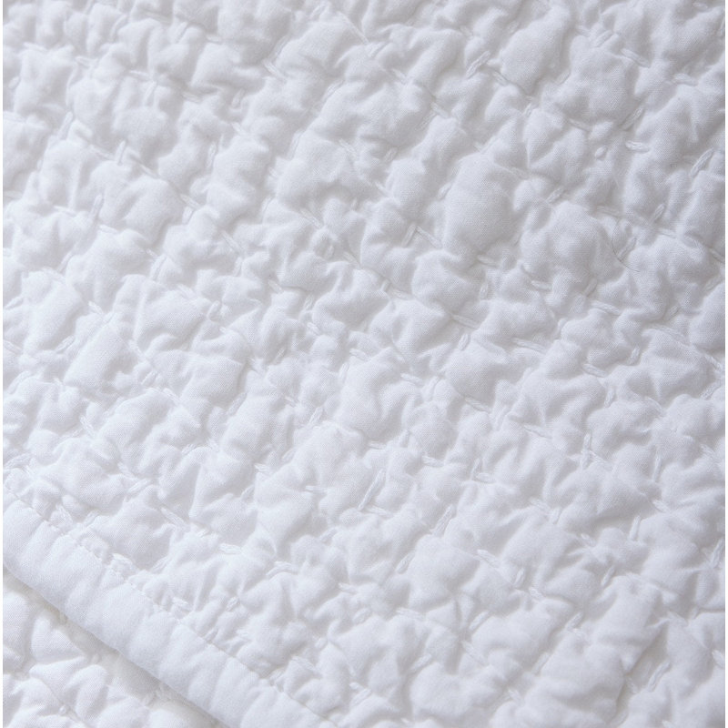 Pebbled Quilt, King Quilt, Alpine White