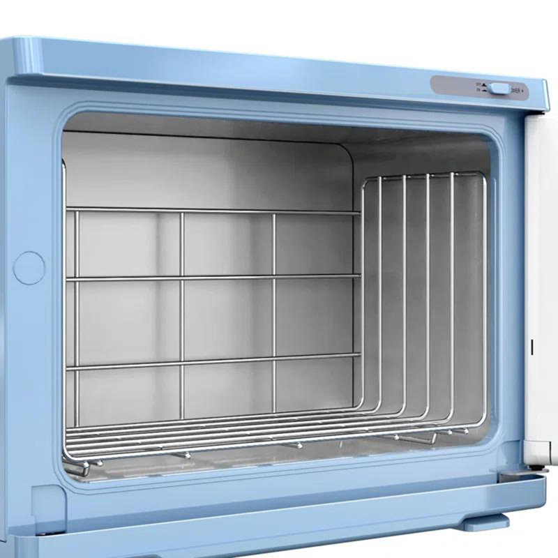 Armoire chauffante pour serviettes 8L, Bleu / blanc
