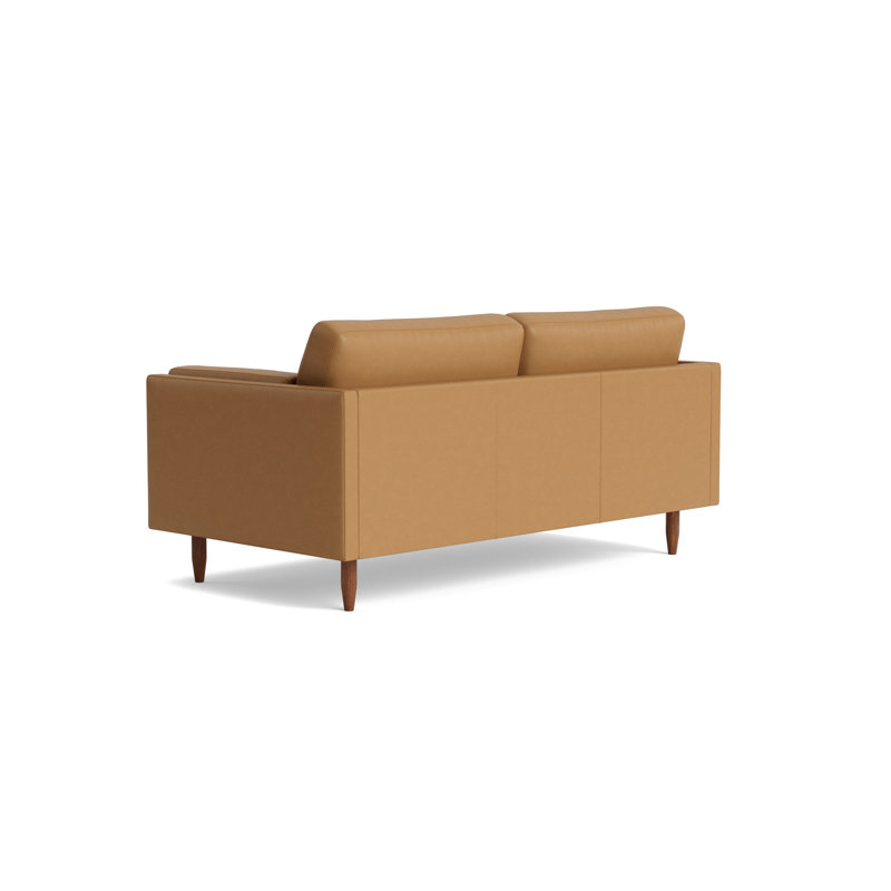 Skinny Fat Leather Sofa (95"), Leather - Butterscotch