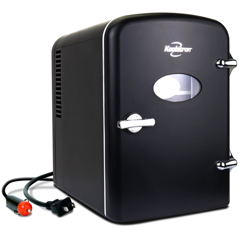 Compact Black Retro Portable Mini Fridge for RV
