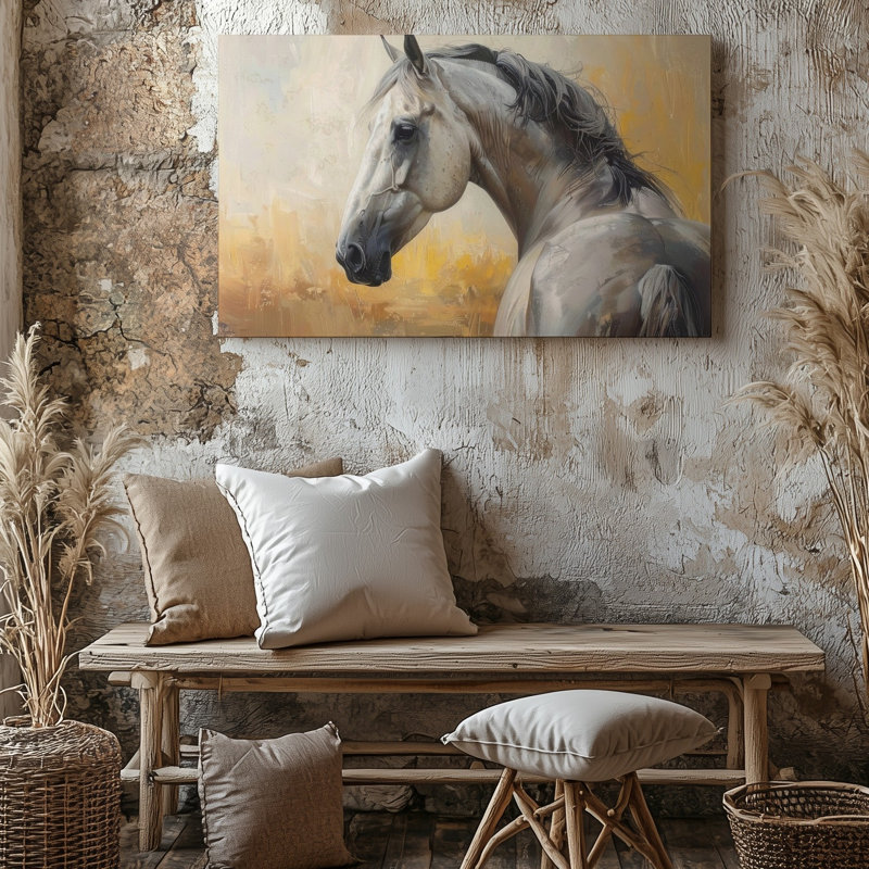 «Whispering Grace Canvassoft Pastel Horse», H 11 po x l 14 po