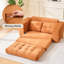 Canapé-lit à compression de 66,93 po sans os, causeuse convertible 2-en-1 et futon pliant, petit modèle peu encombrant en velours côtelé, pour le salon, la chambre à coucher et le studio - orange-1669204688-1672080912