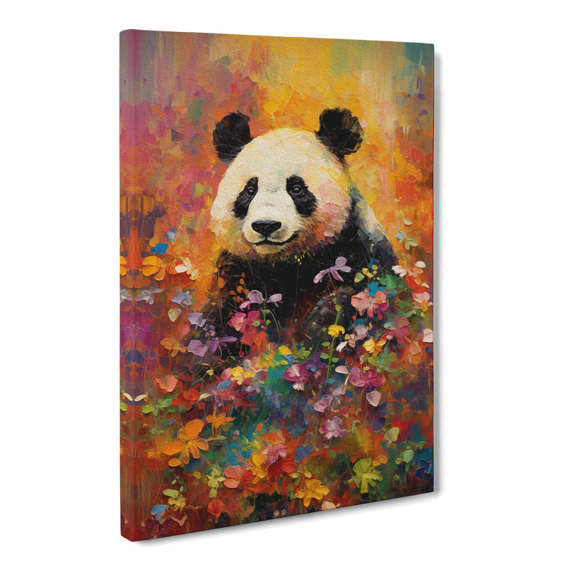 Panda Impressionism - Wrapped Canvas, 76cm H x 50cm W x 3cm D