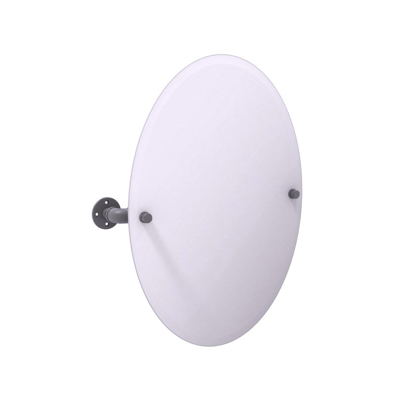 Bayer Flat Wall Mirror, Matte Gray