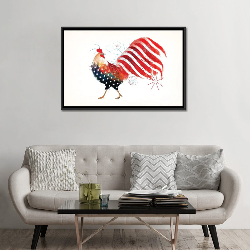«Farm Fireworks Collection A» par Victoria Borges - impression, H 32 po x l 48 po x 1,5 po, Toile avec cadre noir, Aucun mat