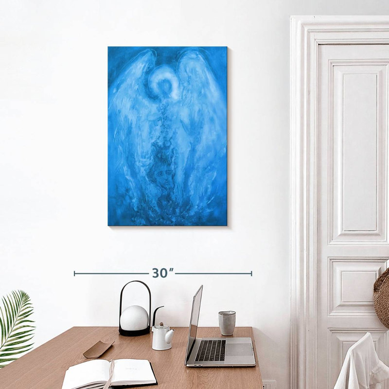 Ange bleu Leisha, H 30 po x l 20 po