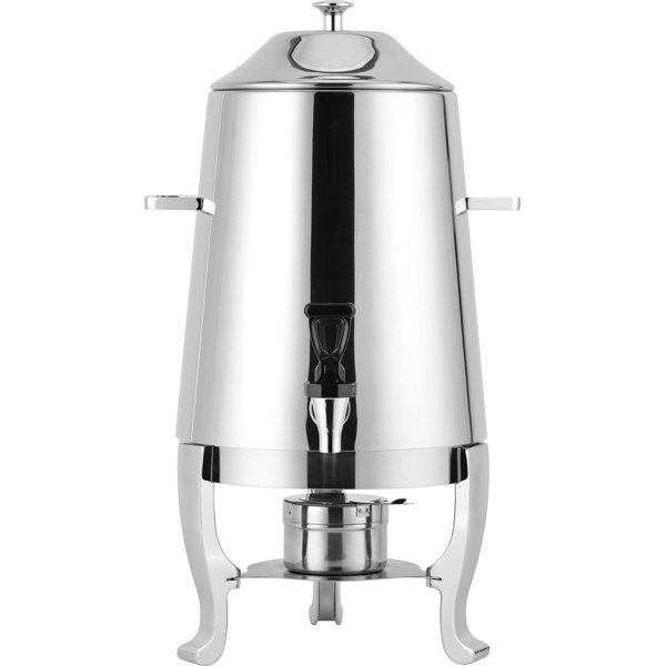 Restpresso 5 Gallon Coffee Dispenser, 1 Double-Wall Large Coffee Urn - 120V/1000W, Serves 128 Cups, Silver 13/0 Stainless Steel Hot Water Urn, Adjusta