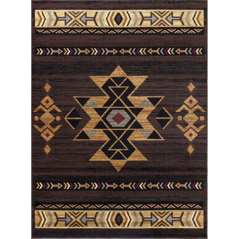Tapis tribal brun Sud-Ouest Tribes, Rectangulaire 2 pi x 3 pi