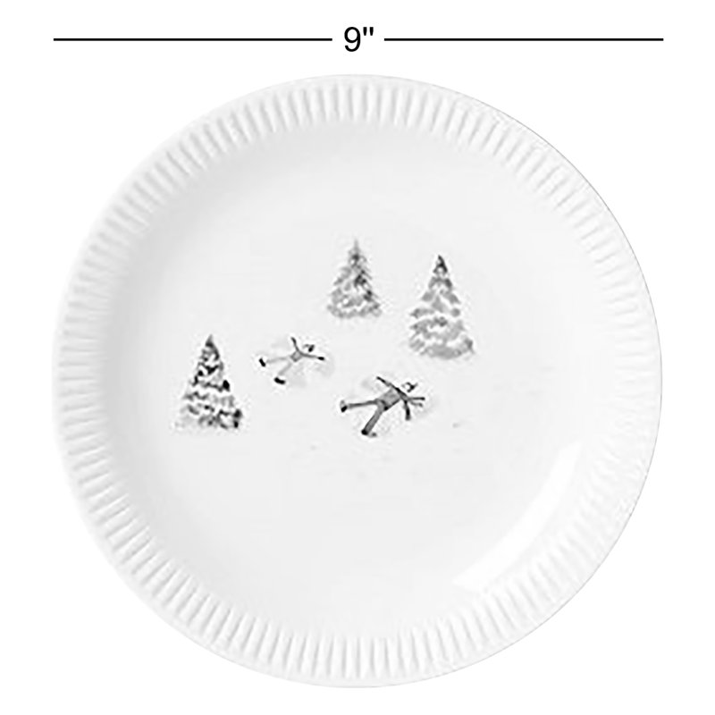 Lenox Profile Snow Day 4-Piece Accent Plate Set