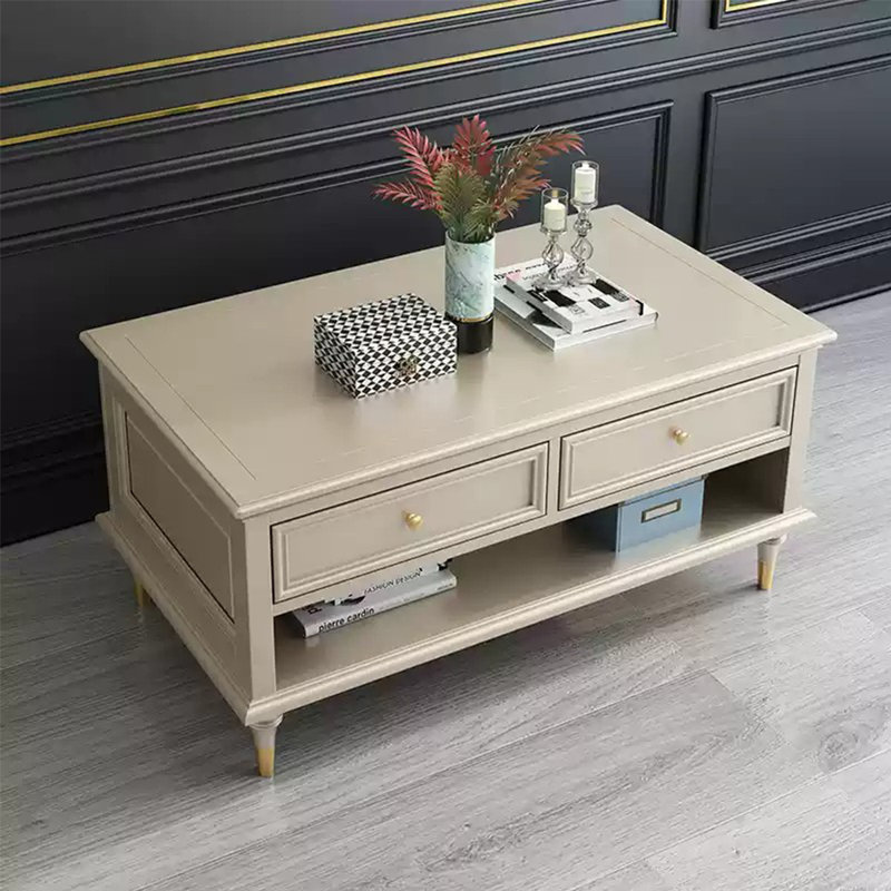 Eco-painted waterproof coffee table, Champagne, 19.29" H x 47.24" L x 26.77" W