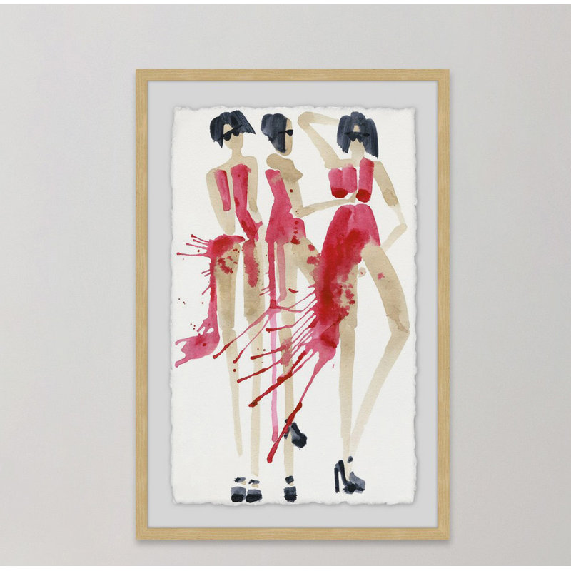 Vogue Rouge - Single Picture Frame Painting, 45cm H x 30cm W