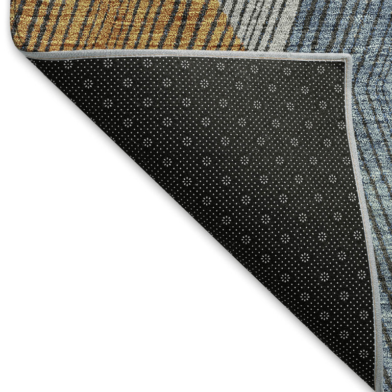 Tapis gris Prisco lavable à la machine de qualité supérieure, Rectangle 2 pi 6 po x 3 pi 10 po