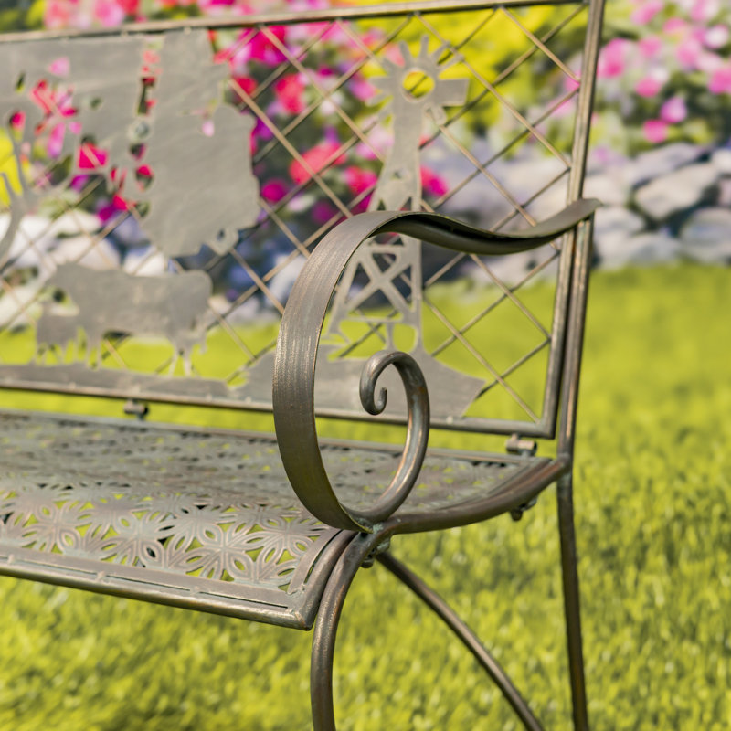 Banc d'extérieur en métal Cecelie