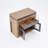 Modern Extendable Dining Table Rectangle Sideboard With Storage In Walnut & Gray