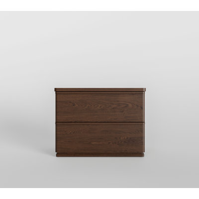 Baxtor 2 Drawer Walnut Nightstand
