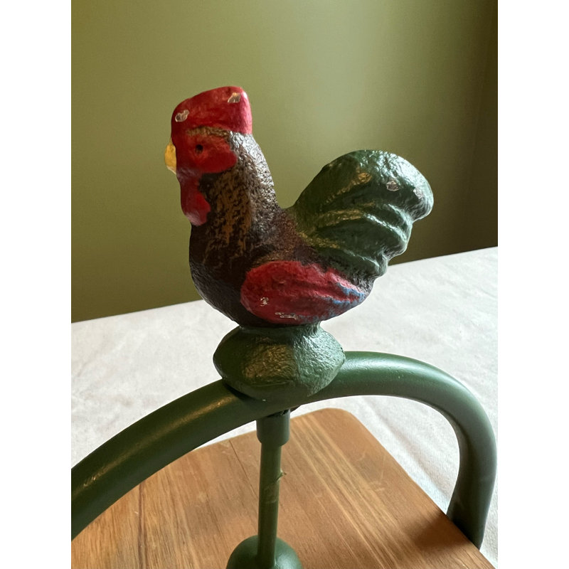 Porte-serviettes Iron Coq, Vert
