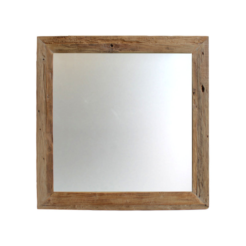 Harden Wood Flat Wall Mirror, 80cm H x 80cm W x 3cm D