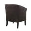 Fauteuil club demi-tonneau en cuir végétalien avec pieds en bois Malia-16760843