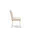 Ensemble de table de salle à manger 7 pièces 6 chaises rembourrées avec tissu en lin et table ronde / ovale - Finition lin blanc-404438655