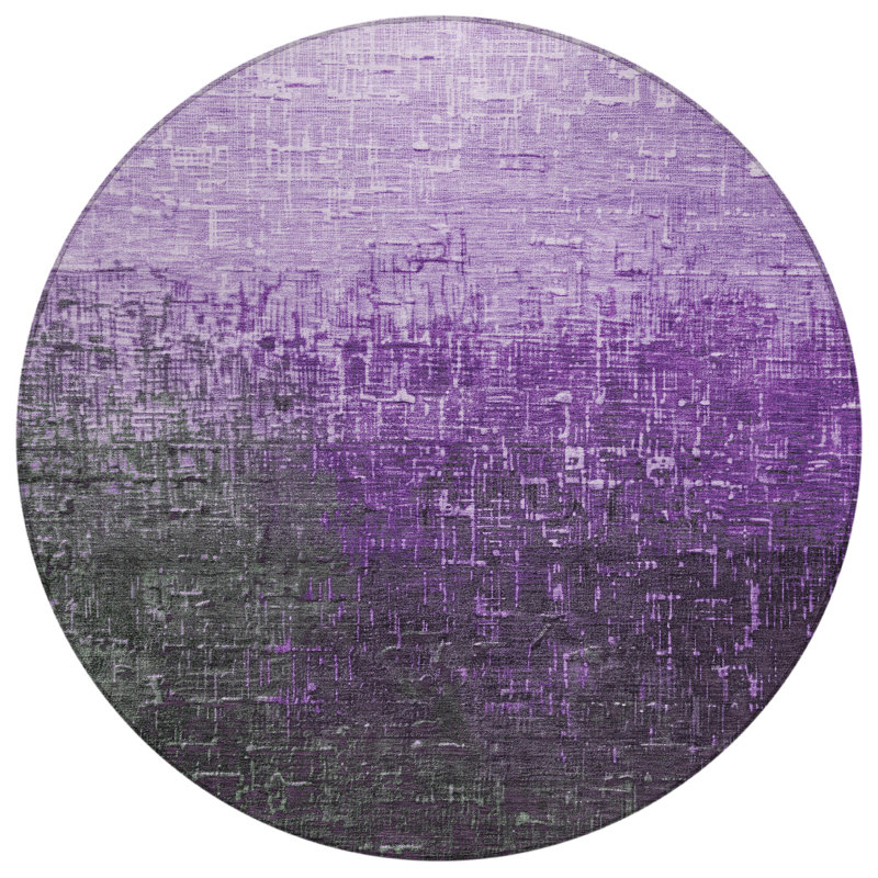Sorella Purple Washable Indoor-Outdoor Rug - , 8' x 8'