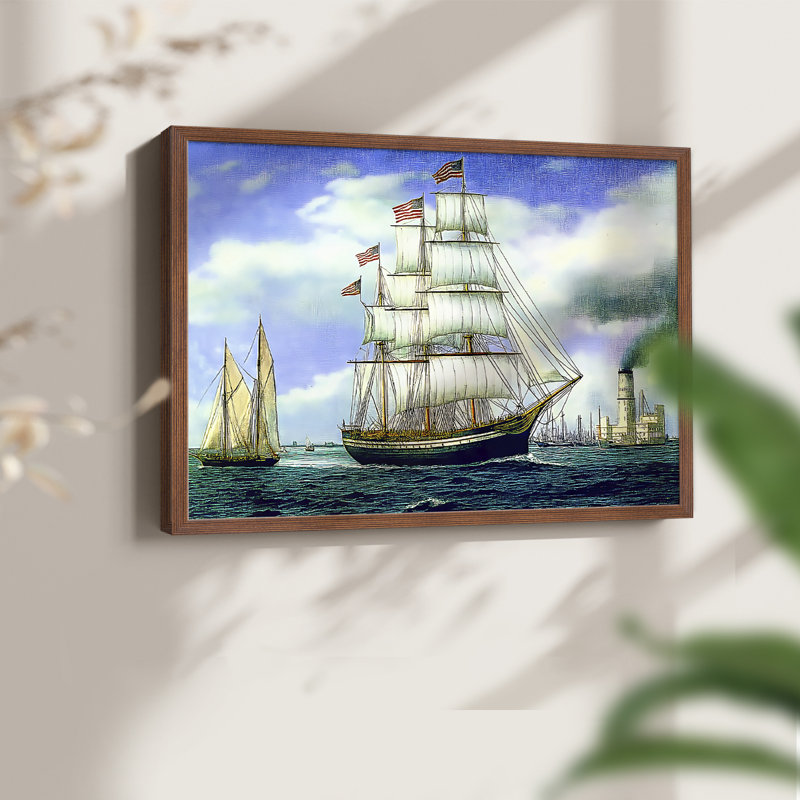 Nautical Series-XL III - Reproduction encadrée - Restickable, Noyer, H 16 po x l 20 po
