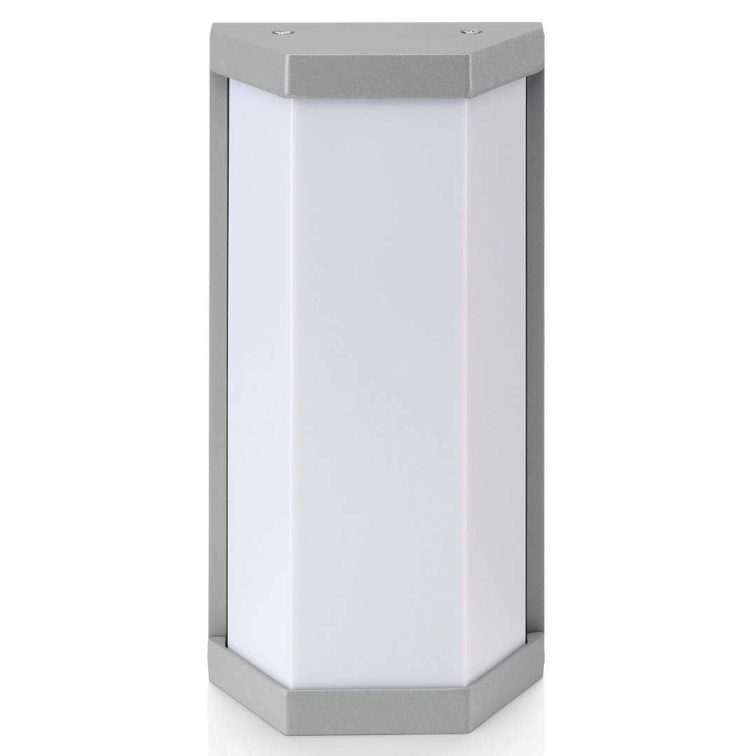 Gafford Silver 68.58cm H Frosted Glass Outdoor Flush Mount