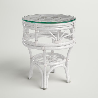 Prespa Glass Top End Table