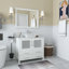 Ensemble de meuble-lavabo sur pied 36 po avec plateau en marbre et miroir assortis Ravenna-27042727-116868047