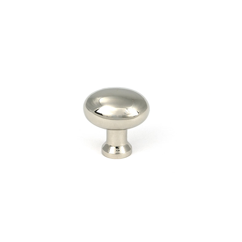 Moore Cabinet Knob, Polished Nickel, 0.98" Knob Diameter