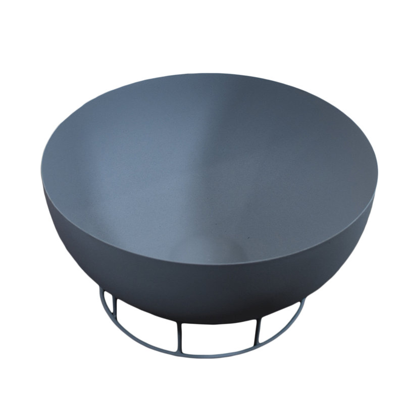 Bol décoratif en métal Monarrez, Gris, H 6,4 po x l 11,8 po x P 11,8 po