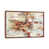 Toile avec cadre en bois brun classique