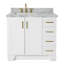 ARIEL TAYLOR 37 IN LEFT OFFSET RECTANGLE SINK VANITY-448757056-414248476-414248929
