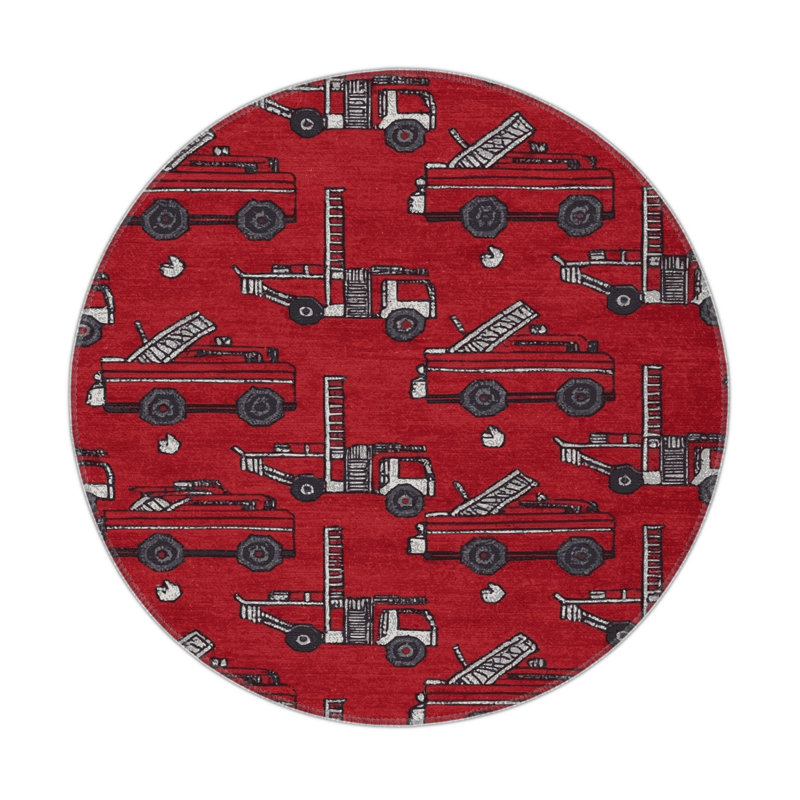 Tapis rouge intérieur et extérieur Transport, Rond 5 pi