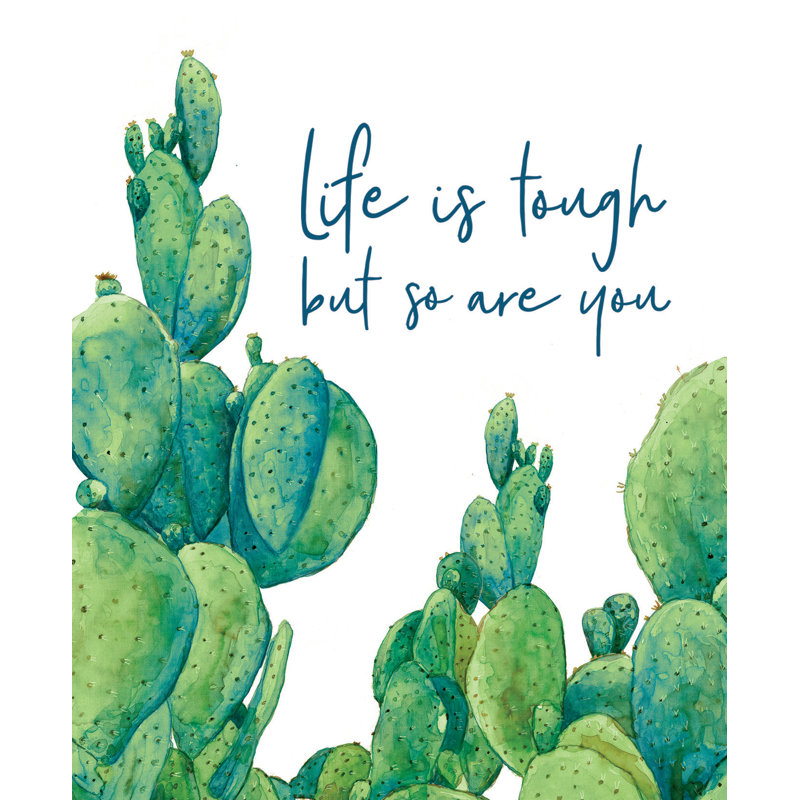 Tough Cactus - Painting Print, 76 cm H x 51 cm W, Wrapped Canvas